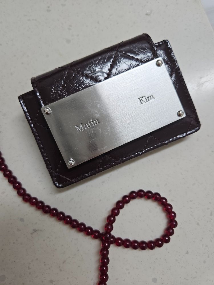 MUSINSA | MATIN KIM QUILTING ACCORDION WALLET IN DARK BROWN