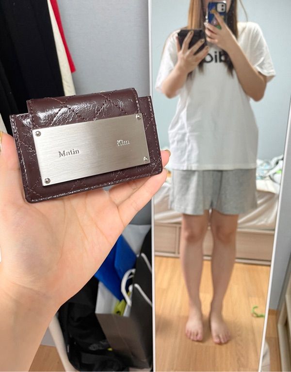 MUSINSA | MATIN KIM QUILTING ACCORDION WALLET IN DARK BROWN