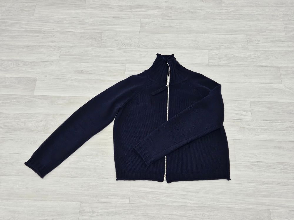 MUSINSA | MATIN KIM SPELL POINT KNIT ZIP UP_NAVY