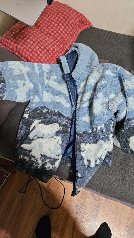 MUSINSA | MAHAGRID SAMOYED BOA FLEECE JACKET SKYBLUE(MG2CWMB932A)