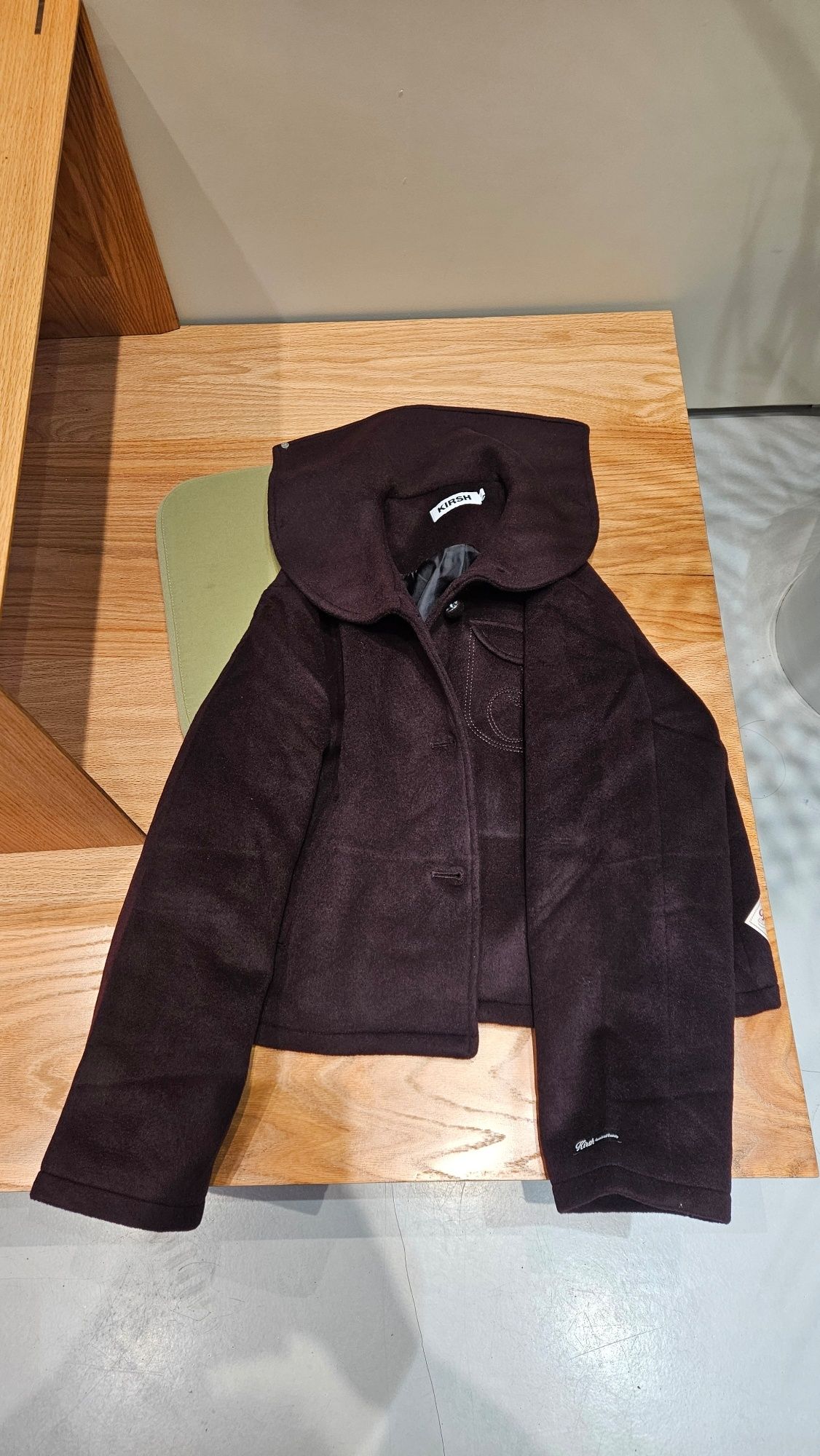 [ KIRSH ]★CHERRY SAILOR CROP COAT MUSINSA | KIRSH Cherry Sailor Crop Coat [Red Brown]