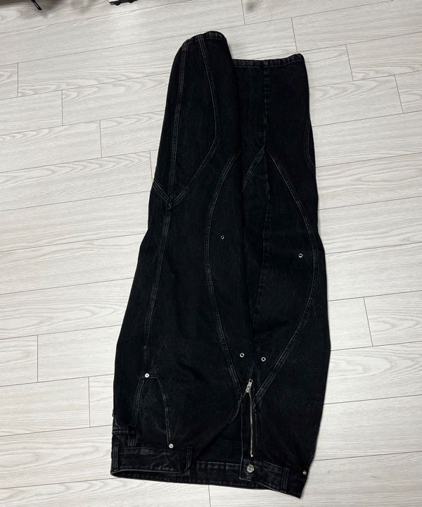MUSINSA | 51PERCENT TUNNEL LINING TROUSER (DENIM) - Washed Black