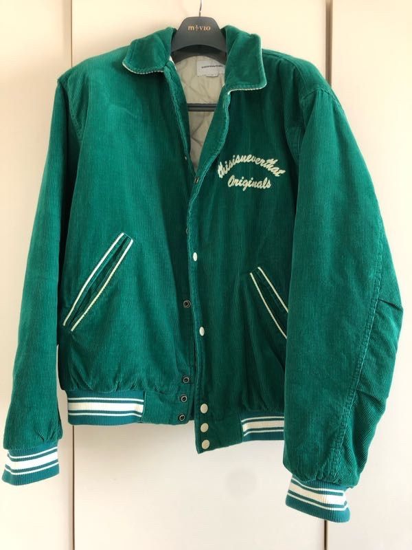MUSINSA | thisisneverthat Originals Corduroy Varsity Jacket Green