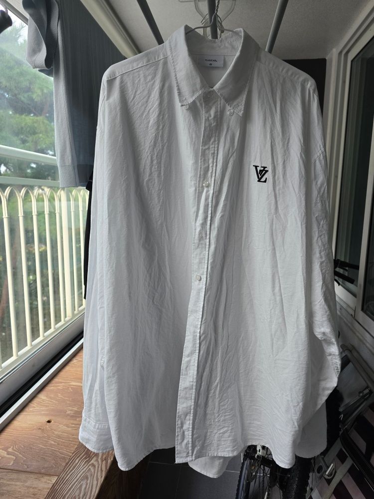 【VARZAR】正規品 兼用 3D Monogram Over Fit Denim Shirts MUSINSA | VARZAR 3D Monogram Overfit Oxford Shirt White
