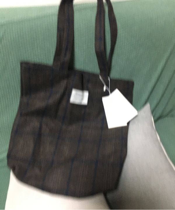 MUSINSA | COVERNAT Wool Check Tote Bag Brown