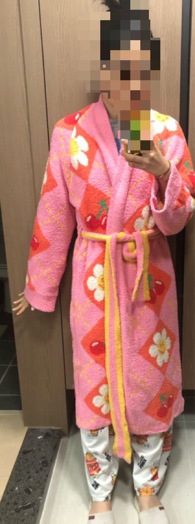 wiggle wiggle ガウン バスローブ Smile Cherry Argyle MUSINSA | WIGGLE WIGGLE FASHION Lounge Robe - Smile Cherry