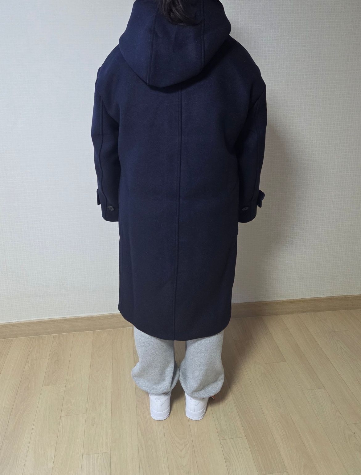 MUSINSA公式 | GLW オーバーサイズダッフルコートネイビー