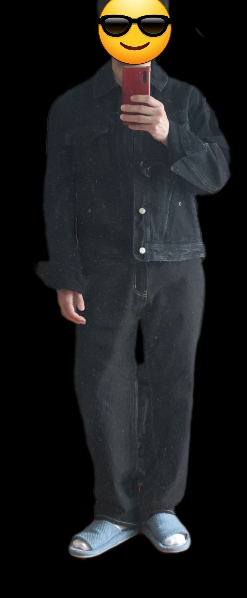 MUSINSA公式 | 51PERCENT Tunnel Lining denim Jacket - Washed Black