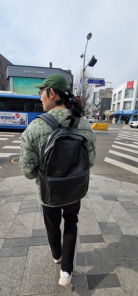 MUSINSA | BUBILIAN Zara 2 Leather Backpack_Black