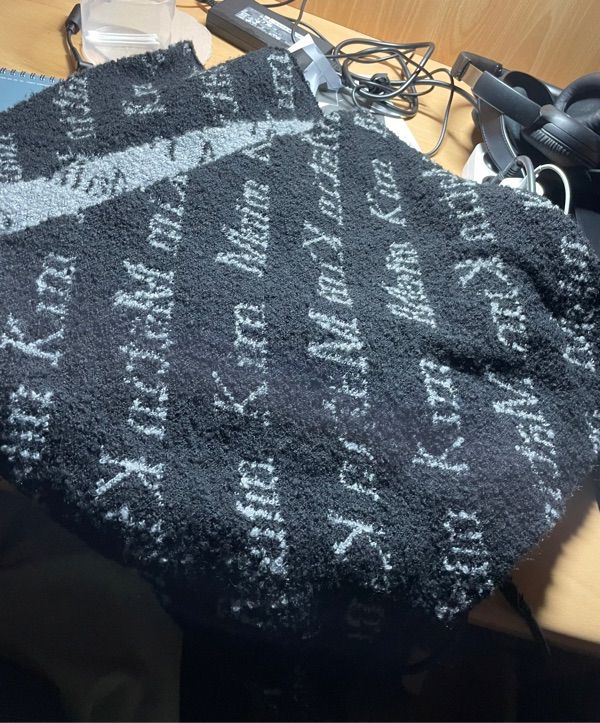 【 MATIN KIM 】 logo muffler MUSINSA | MATIN KIM LETTERING KNIT MUFFLER IN GRAY