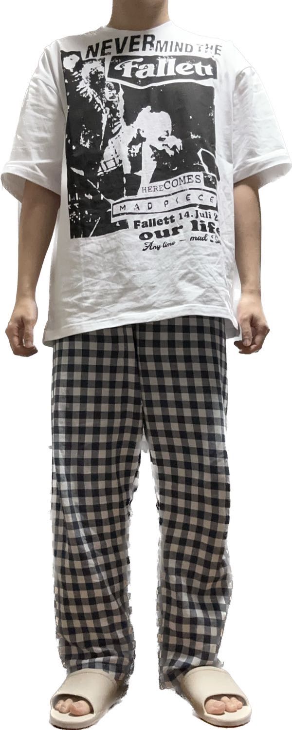MUSINSA | FALLETT Over poster short sleeve tee white