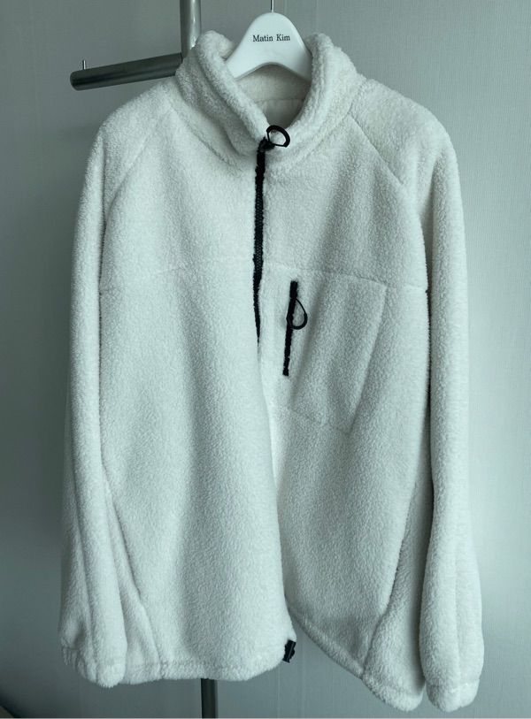 MUSINSA公式 | MATIN KIM MATIN FLEECE ZIP UP Jacket IN IVORY
