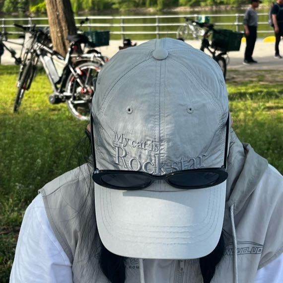 MUSINSA | JOEGUSH Rockstar cat Nylon cap (Black)