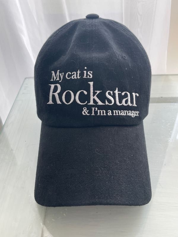 帽子 JOEGUSH My cat is Rockstar Baseball cap JOEGUSH ] My cat is Rockstar Baseball cap (Charcoal) 正規品