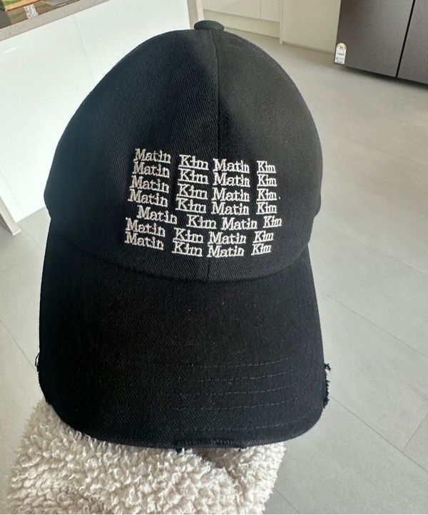 帽子 Matin Kim LETTERING WASHED BALL CAP MUSINSA公式 | MATIN KIM LETTERING WASHED BALL CAP IN BLACK