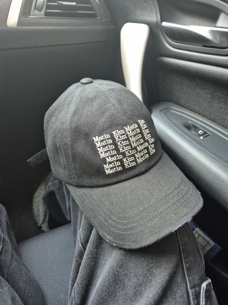 帽子 Matin Kim LETTERING WASHED BALL CAP MUSINSA公式 | MATIN KIM LETTERING WASHED BALL CAP IN BLACK