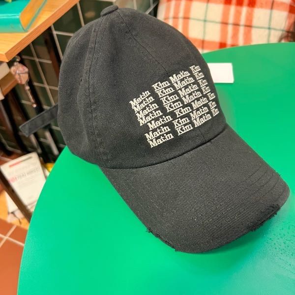 帽子 Matin Kim LETTERING WASHED BALL CAP MUSINSA公式 | MATIN KIM LETTERING WASHED BALL CAP IN BLACK