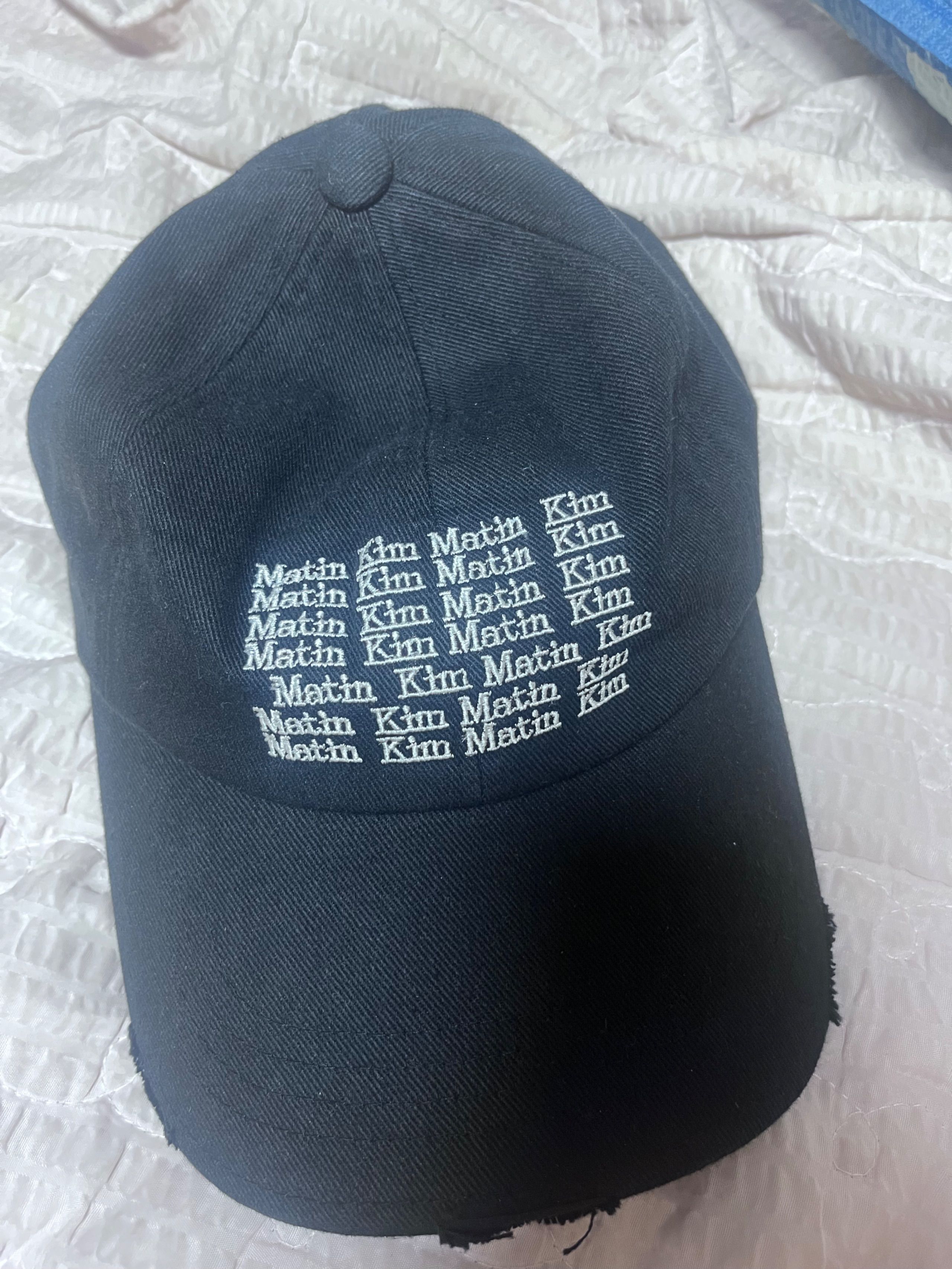 MatinKim マーティンキムLETTERING WASHED BALLCAP MUSINSA公式 | MATIN KIM LETTERING WASHED BALL CAP IN BLACK