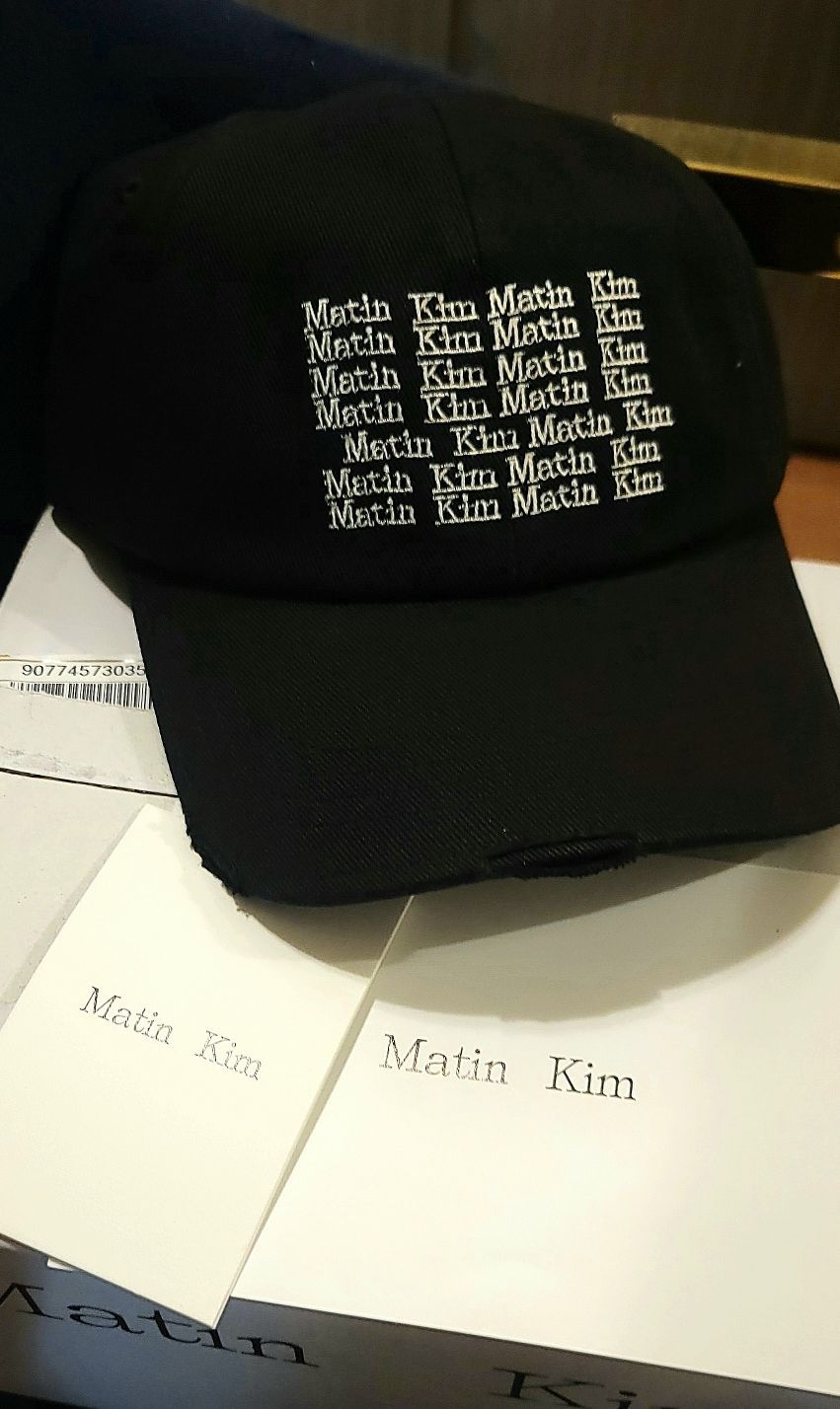 帽子 Matin Kim LETTERING WASHED BALL CAP MUSINSA公式 | MATIN KIM LETTERING WASHED BALL CAP IN BLACK