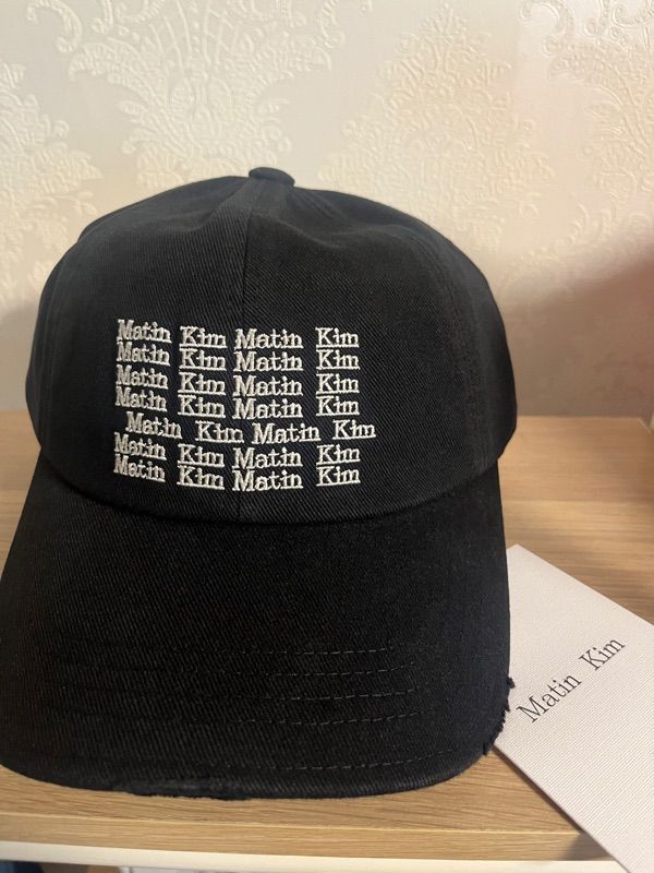 帽子 Matin Kim LETTERING WASHED BALL CAP MUSINSA | MATIN KIM LETTERING WASHED BALL CAP IN BLACK