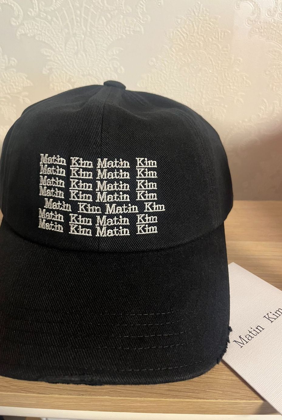 帽子 Matin Kim LETTERING WASHED BALL CAP MUSINSA | MATIN KIM LETTERING WASHED BALL CAP IN BLACK