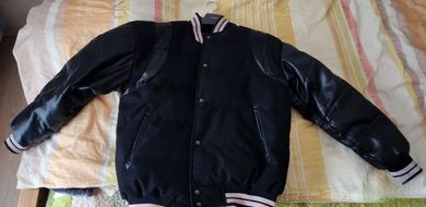 MUSINSA公式 | MATIN KIM VARSITY DOWN JACKET IN BLACK