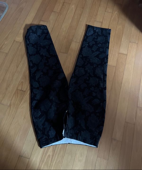 MUSINSA | thisisneverthat® Floral Work Pants Black