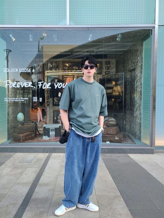 デニム・ジーパン NOT4NERD Side One Tuck Denim Balloon Pants Deep Blue PT064D MUSINSA | NOT4NERD Side One Tuck Denim Balloon Pants - Deep Blue