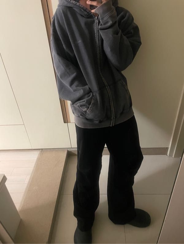MUSINSA | FAR FROM WHAT FAR WASHED SMALL LOGO HOODIE ZIP