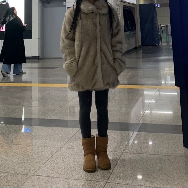 ジャケット・アウター SINOON Heavy Mix Fur Jacket ASH BROWN MUSINSA | SINOON HEAVY MIX FUR JACKET (ASH BROWN)