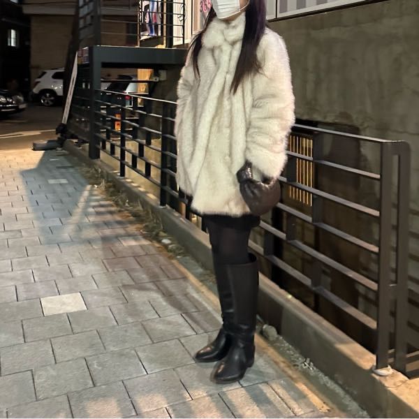 MUSINSA | SINOON HEAVY MIX FUR JACKET (IVORY)