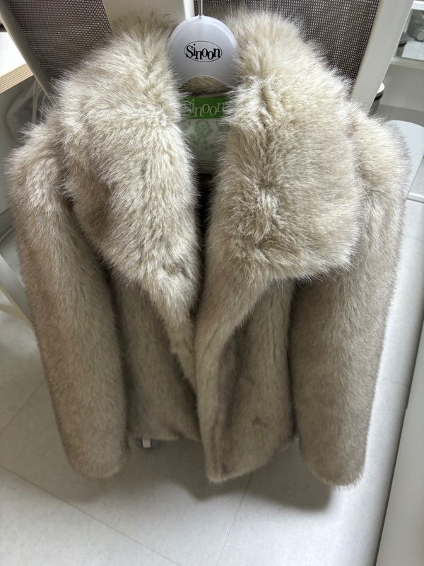 MUSINSA公式 | SINOON HEAVY MIX FUR JACKET (IVORY)