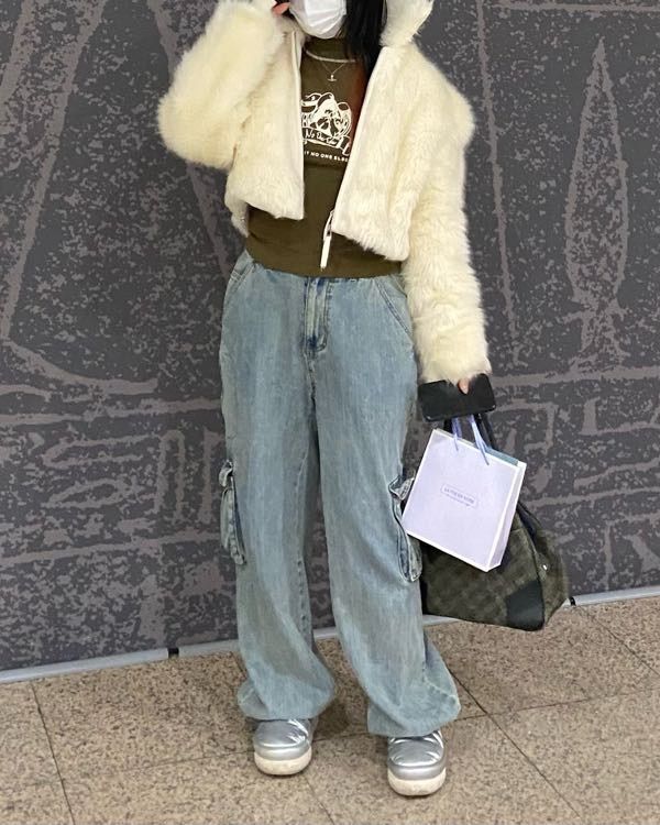 MUSINSA公式 | PARTIMENTO WOMEN Faux Fur Cropped Jacket_Ivory