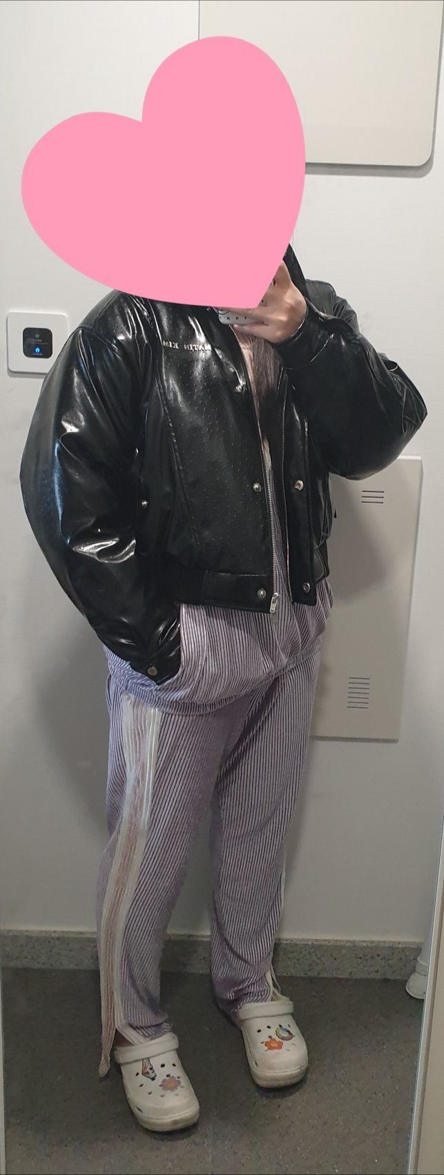 MUSINSA | MATIN KIM HIGH NECK LEATHER JACKET IN BLACK