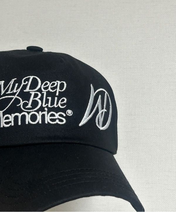☆MY DEEP BLUE MEMORIES☆ SS SPECIALLY WASHED CAP In Black P MUSINSA | MY DEEP BLUE MEMORIES [mdbm] MM Double Logo cap black