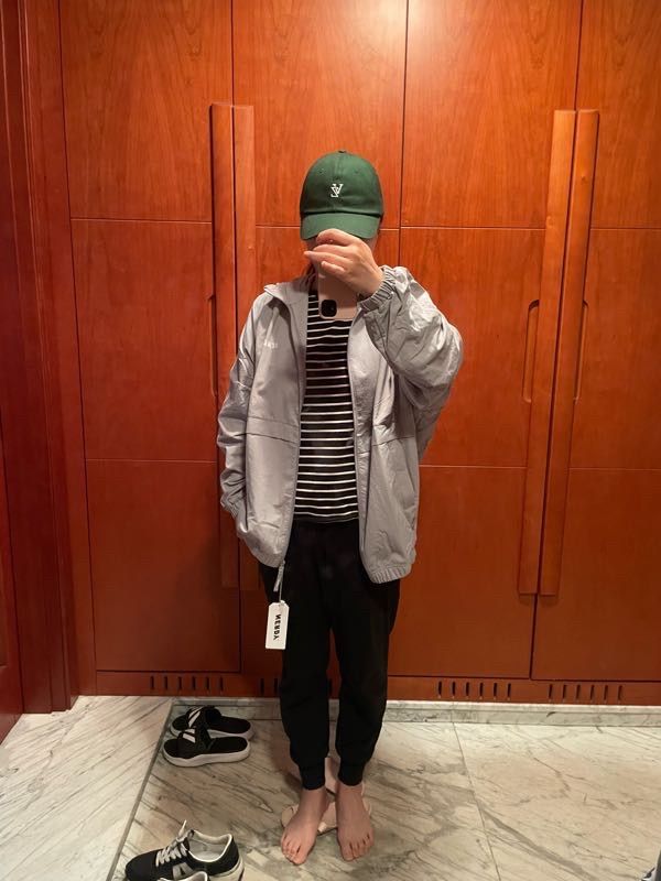 [24FW] NERDY◆W's NY Hoodie Windbreaker◆ウィンドブレーカー ノルディ NERDY SPORTY COLOR BLOCK WINDBREAKER （SKY BLUE