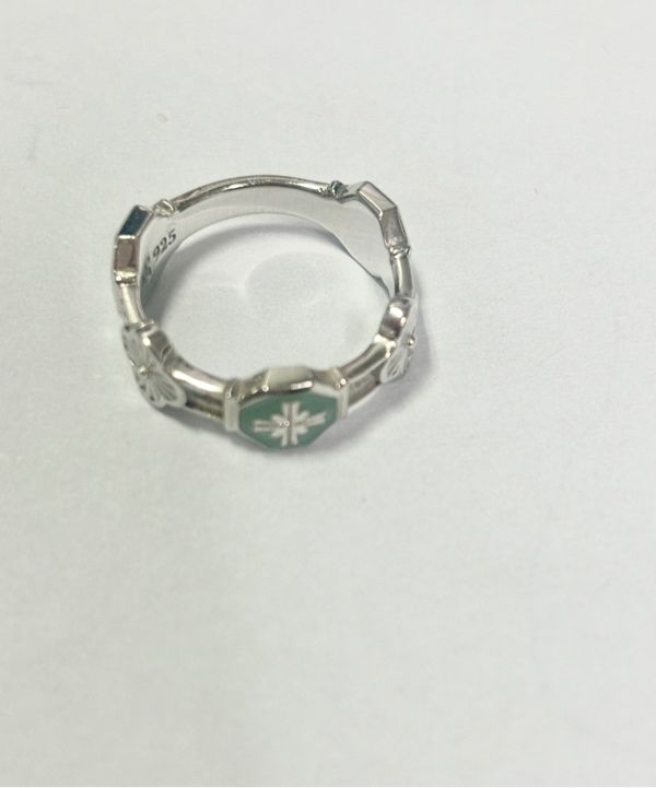 MUSINSA | MUSEE.ART Cross Angle Flower Miss Ring-Lavender