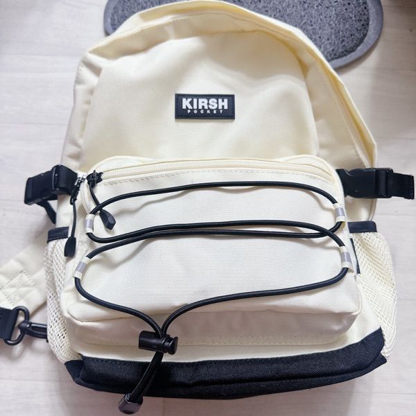 MUSINSA | KIRSH Pocket Technical Sling Bag [Ivory]