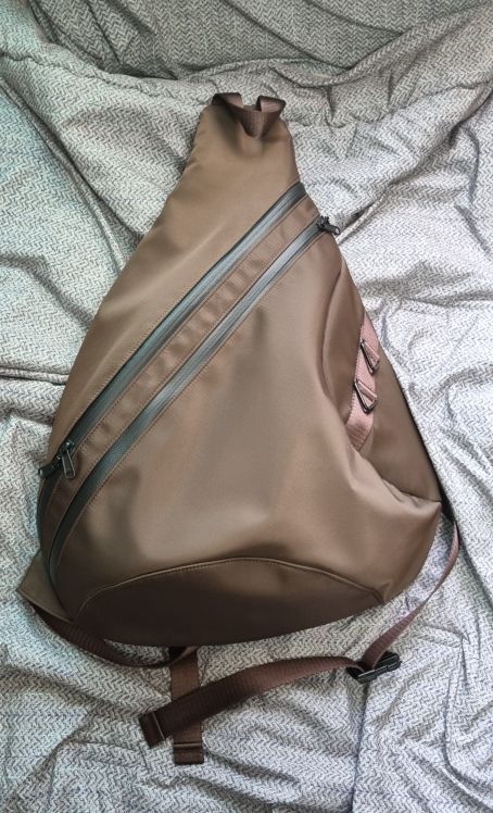 MUSINSA公式 | HAH ARCHIVE Hybrid Messenger Bag (Brown)