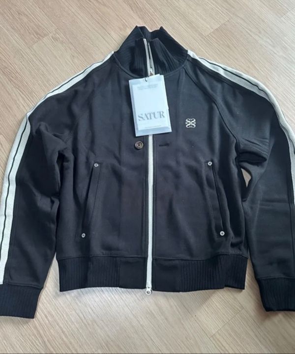 MUSINSA | SATUR Rotten All Day Track Zip-Up Jacket Caviar Black