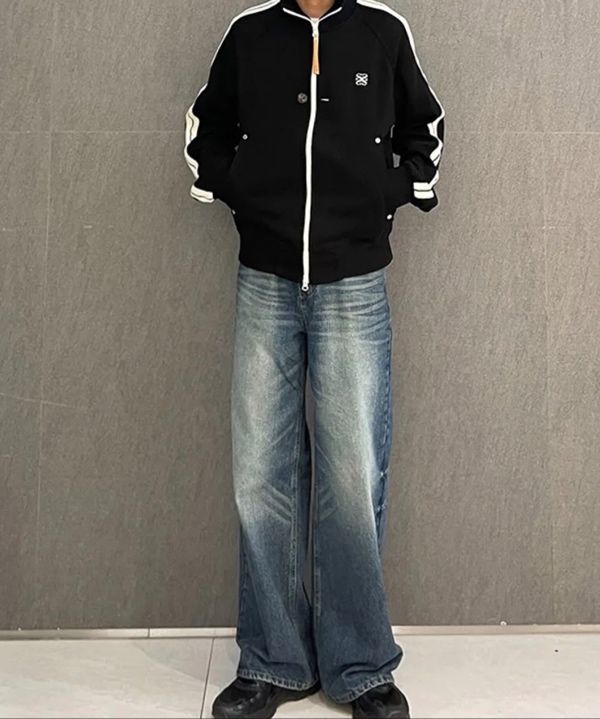 MUSINSA | SATUR Rotten All Day Track Zip-Up Jacket Caviar Black