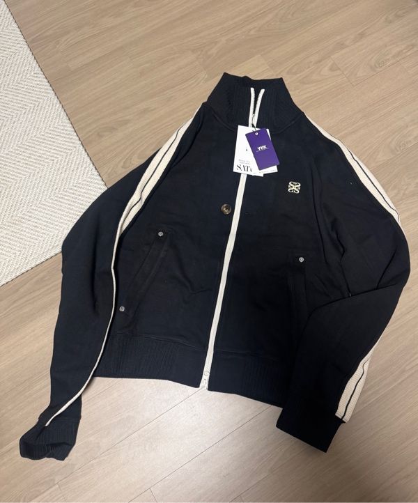 MUSINSA | SATUR Lawton All Day Track Zip Up Jacket Caviar Black