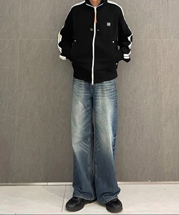 MUSINSA | SATUR Rotten All Day Track Zip-Up Jacket Caviar Black