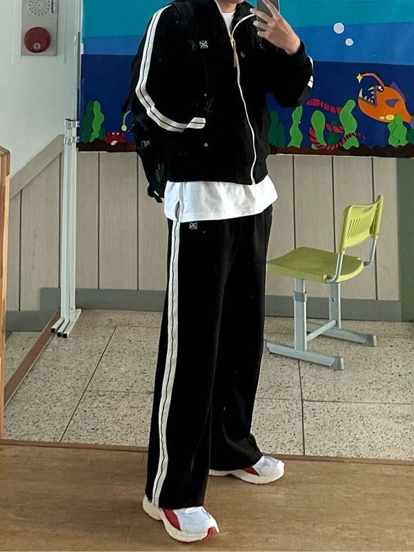 ◆SATUR◆ Lawton All Day Track Zip Up Jacket Caviar Black SA MUSINSA | SATUR Lawton All Day Track Zip Up Jacket Caviar Black