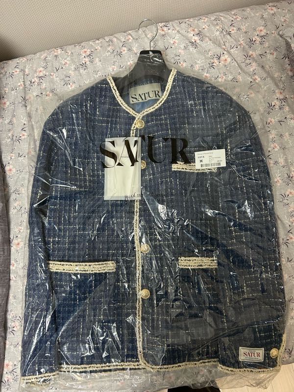 MUSINSA公式 | SATUR モルトンツートンツイードジャケットリゾートブルー