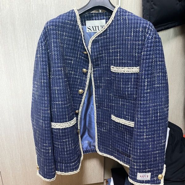 MUSINSA公式 | SATUR モルトンツートンツイードジャケットリゾートブルー