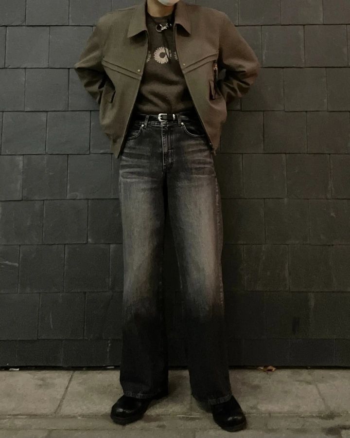 MUSINSA公式 | LMOOD ダスティウェスタンブルゾンジャケットカーキ