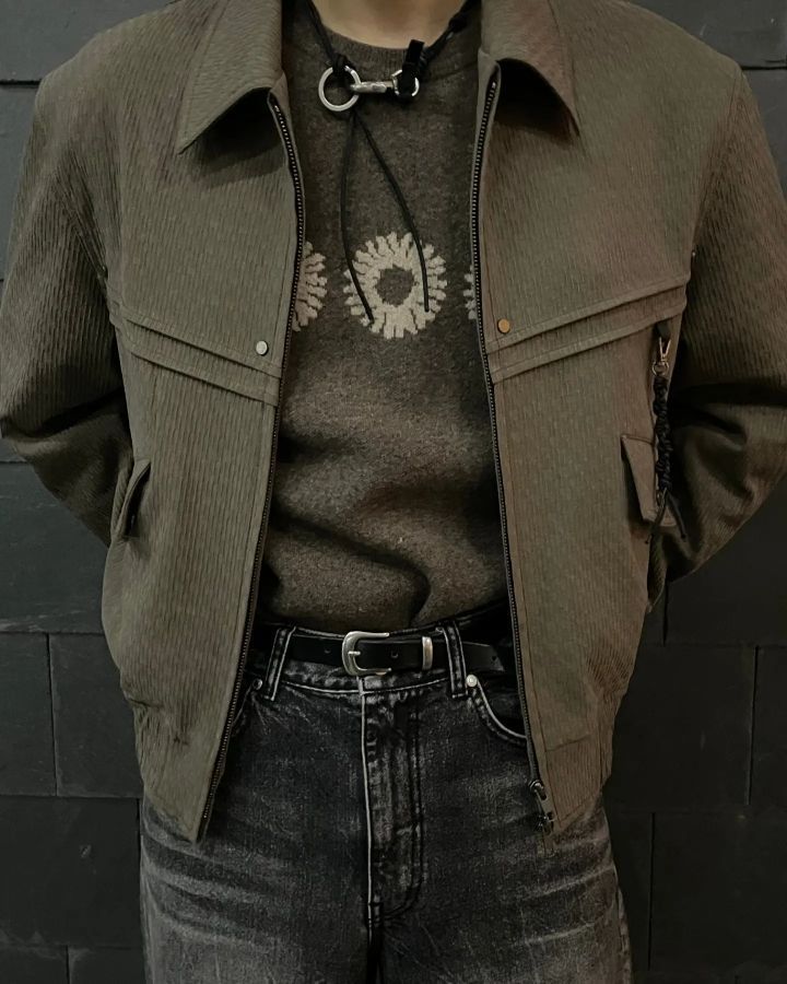 MUSINSA公式 | LMOOD ダスティウェスタンブルゾンジャケットカーキ