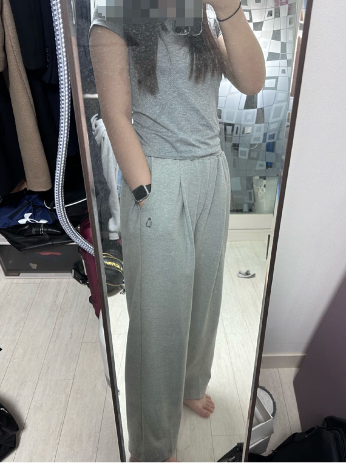 MUSINSA | GAKKAI UNIONS Double Pintuck Wide Sweatpants Gray