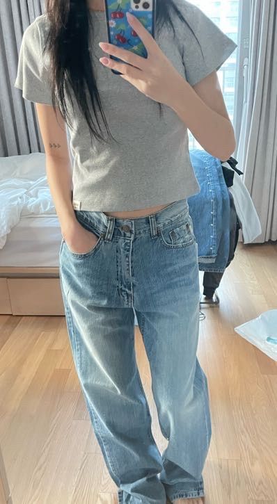 ★GLOWNY★ 93 MIDRISE LOOSE FIT JEANS (BLUE) MUSINSA | GLOWNY 93 MID-RISE LOOSE FIT JEANS (BLUE)